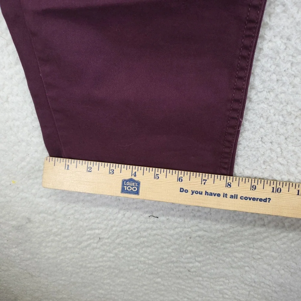 Levis 514 Straight Fit Mens 32x32 Purple Burgundy Stretch Twill Pants NWT